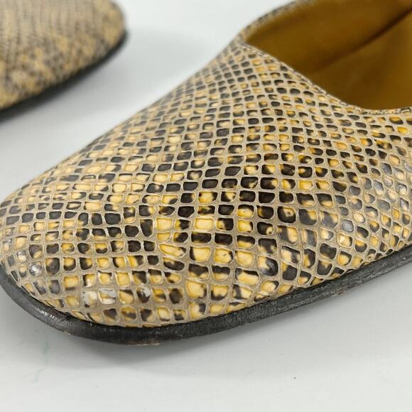 BCBG Vintage Y2K Snakeskin Print Leather Slingback Heels Shoes 8.5 - Picture 10 of 12